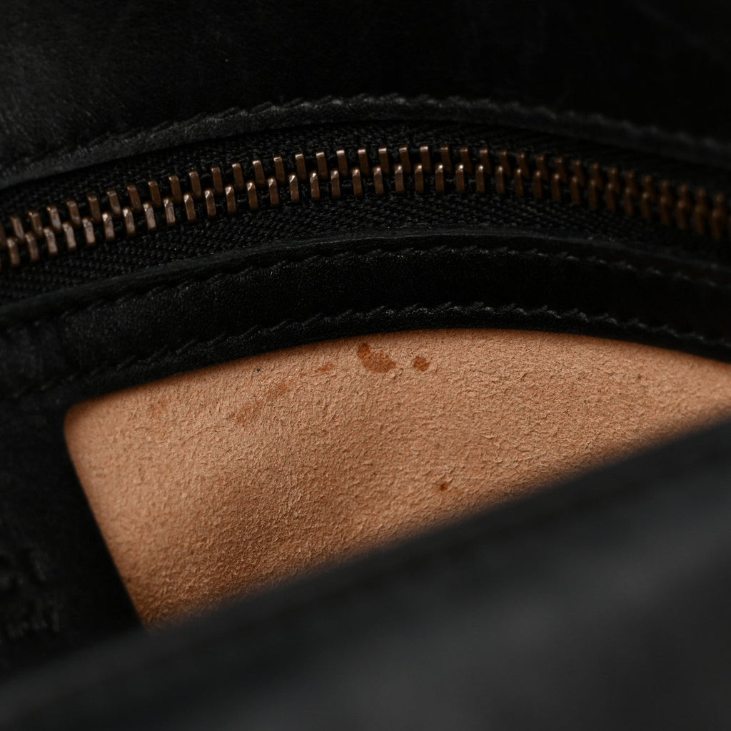 Calfskin Matelasse Medium GG Marmont Shoulder Bag Black