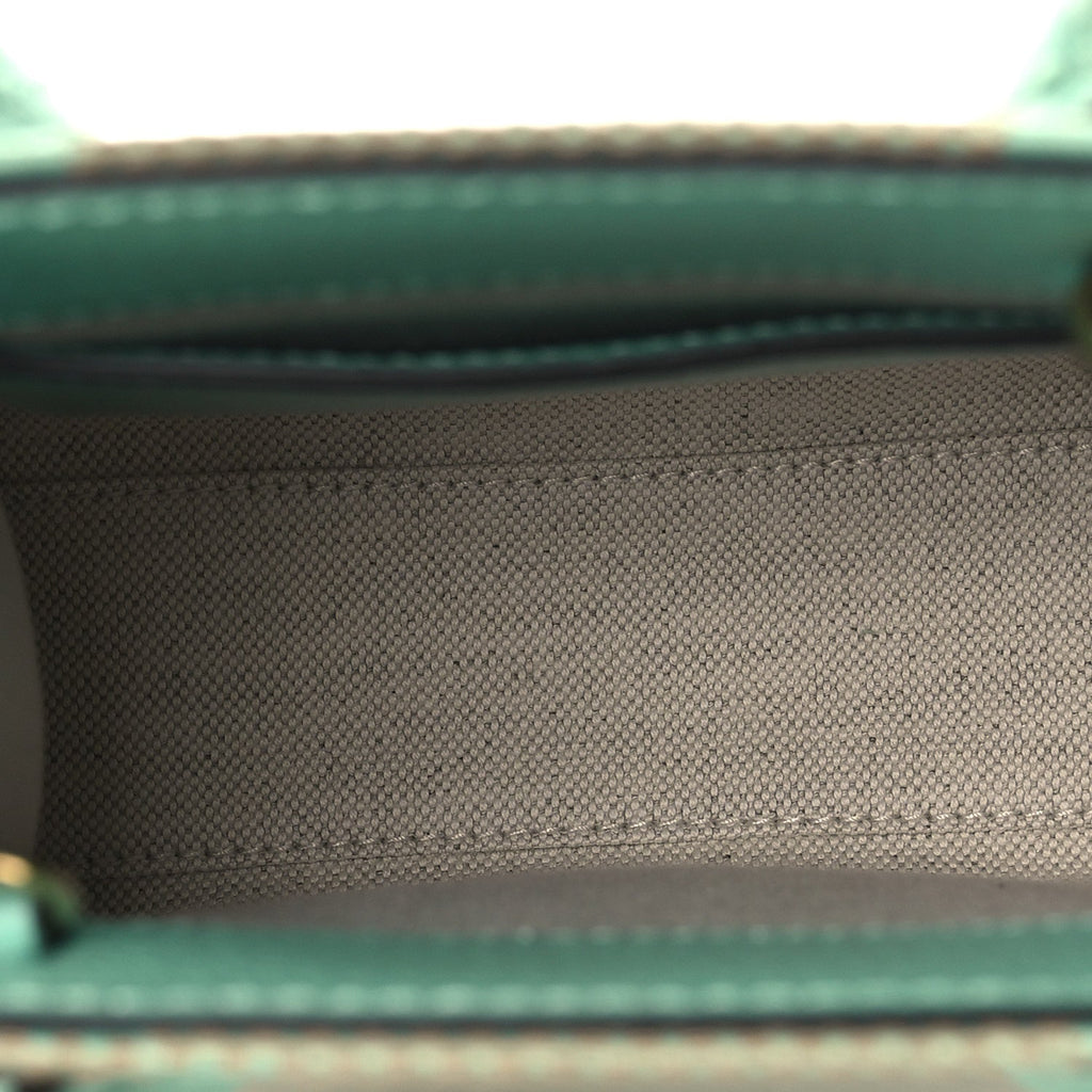 Monogram Jumbo GG Textured Dollar Calfskin Mini Tote Bag Pepperlight Mint