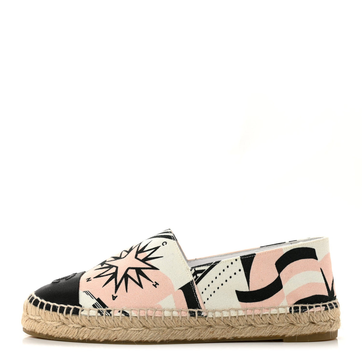 Fabric CC Espadrilles 38 Pink White Black