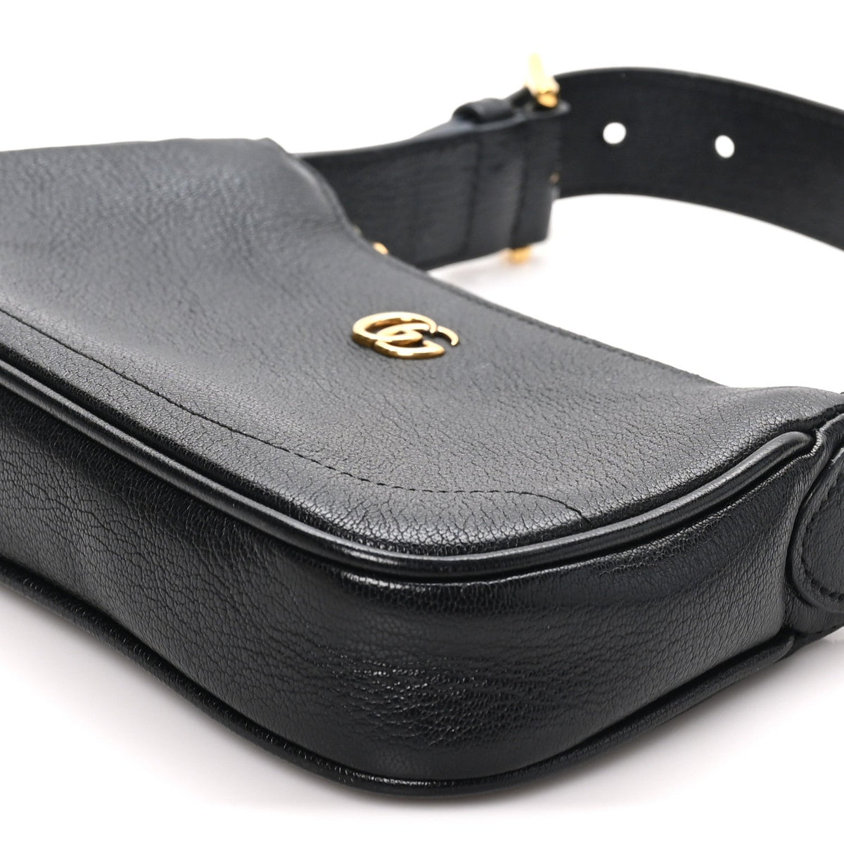Goatskin Mini Aphrodite Shoulder Bag Black