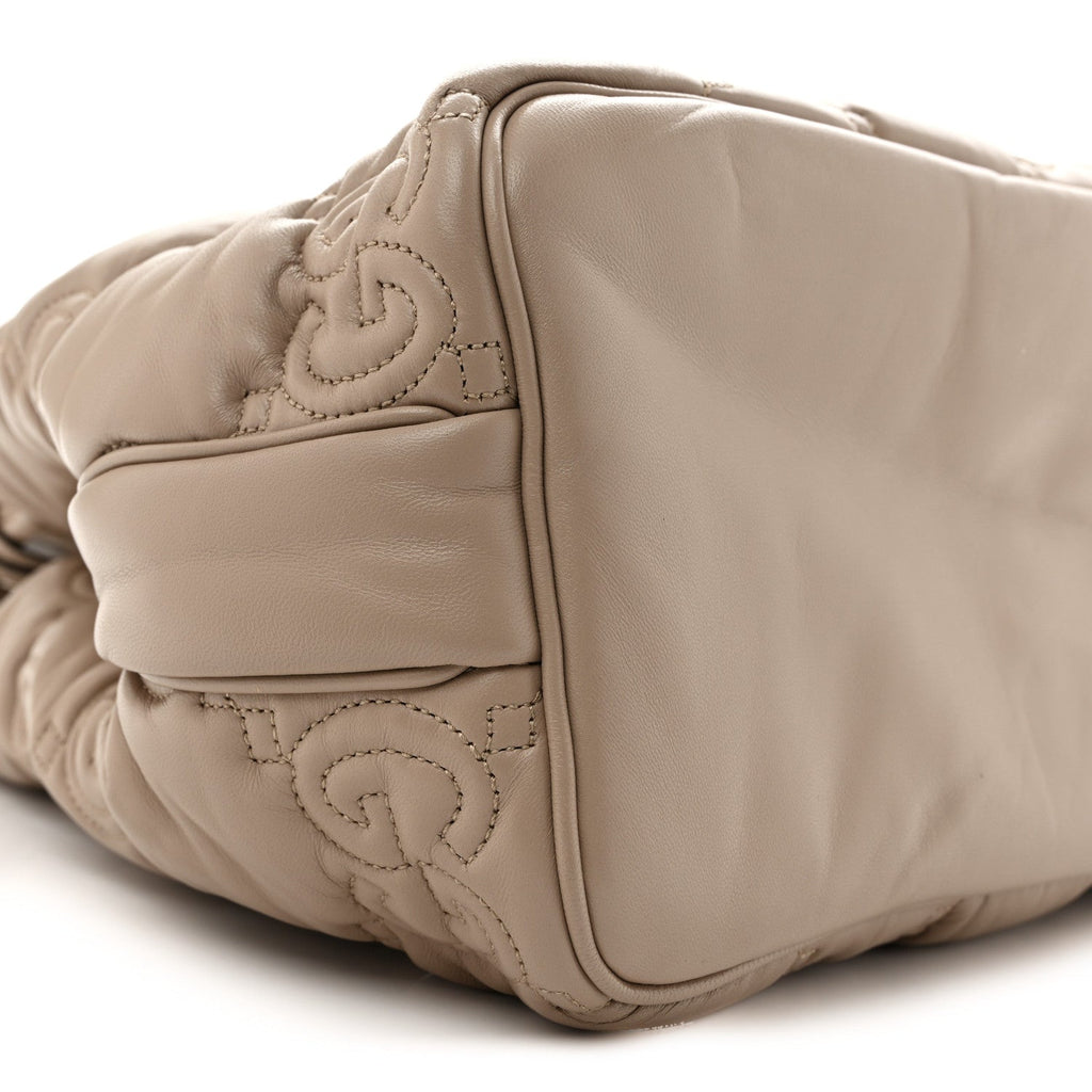 Calfskin GG Matelasse Large Tote  Beige