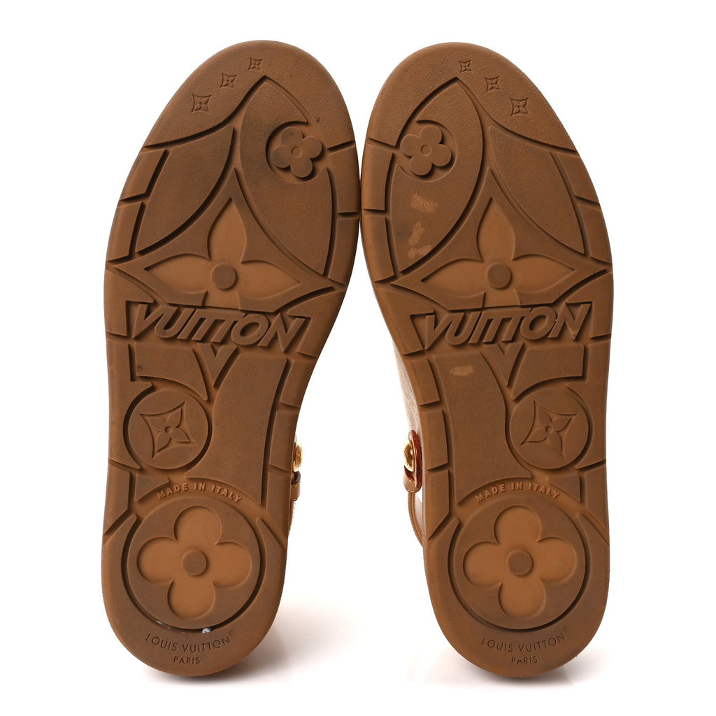 Monogram Denim Aspen Platform Clog Mules 41 Beige