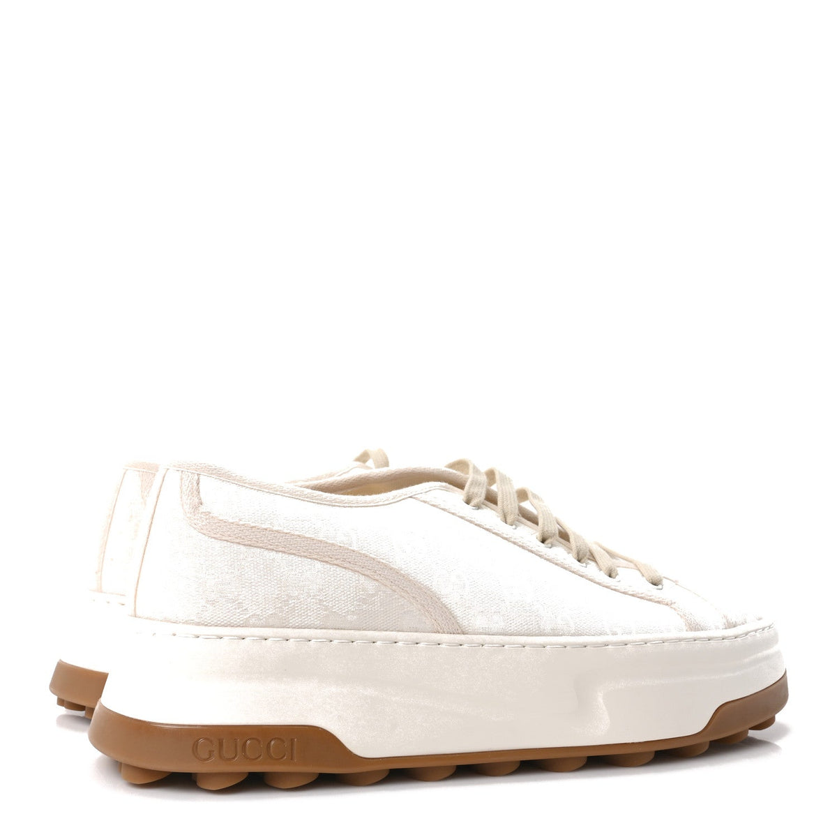 GG Monogram Mens 1977 Tennis Platform 52mm Sneakers 11 Great White Mystic White