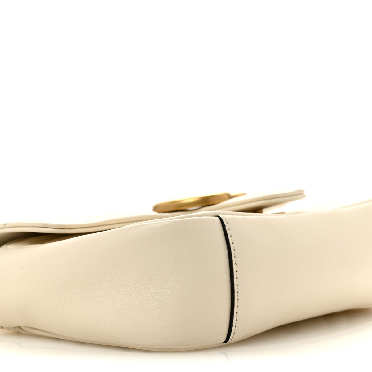 Calfskin Matelasse Mini GG Marmont Shoulder Bag White