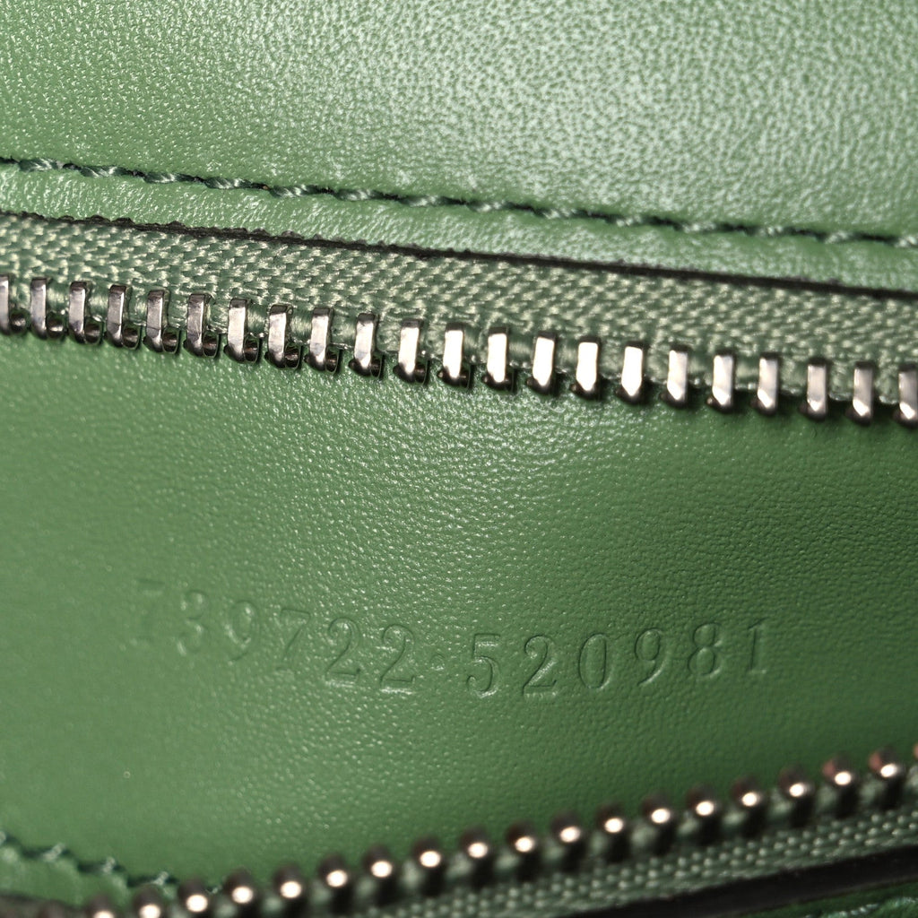 Senna Calfskin Petite GG Top Handle Shoulder Bag Green Soil Grass