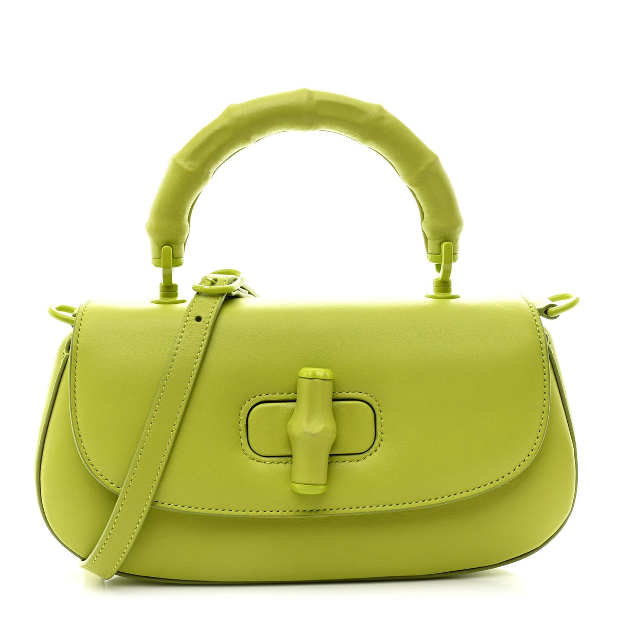 Calfskin Medium Bamboo Diva  Green