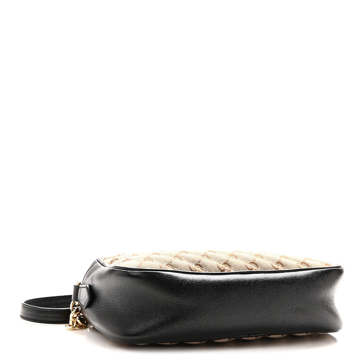 Monogram Matelasse Diagonal Small GG Marmont Chain Shoulder Bag Beige Black Beige Black