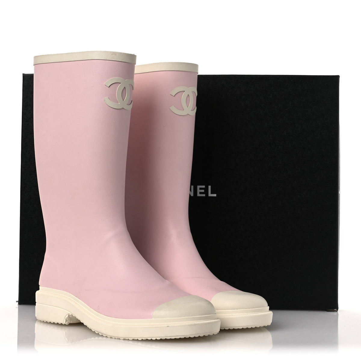 Caoutchouk CC High Boots 40 Light Pink White