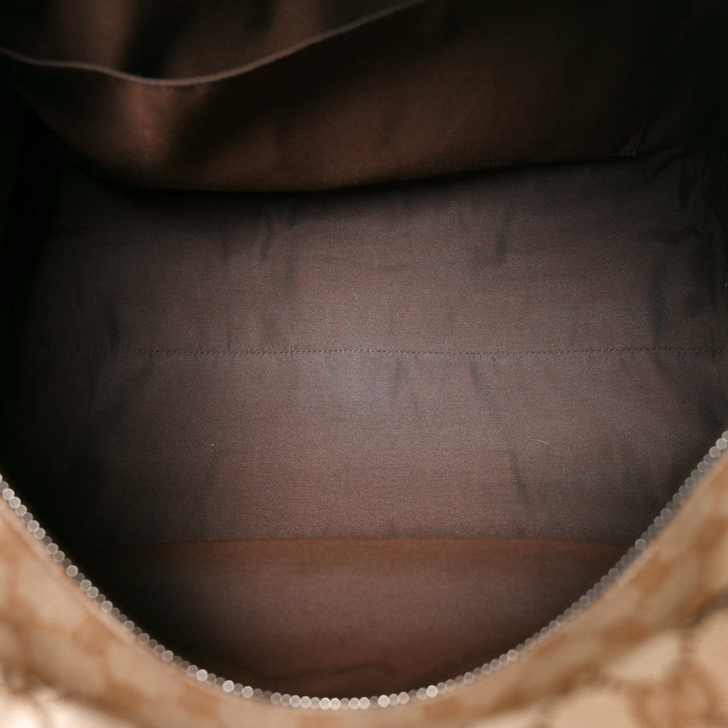 Monogram Dollar Calfskin Boston Duffle Bag Beige Ebony Testa di Moro Marrone Scuro