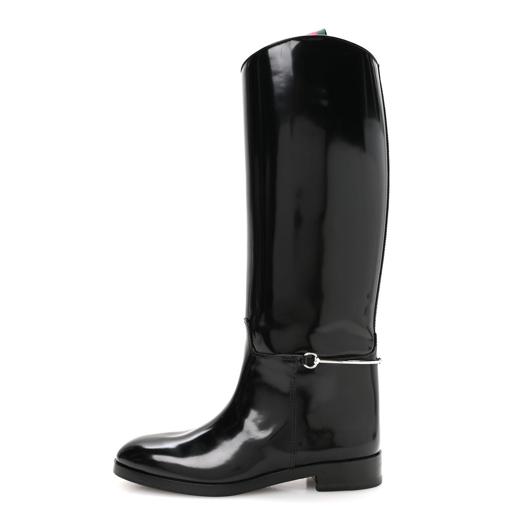 Brushed Calfskin Michelangelo Slim Horsebit Riding Boots 38 Luscious Green