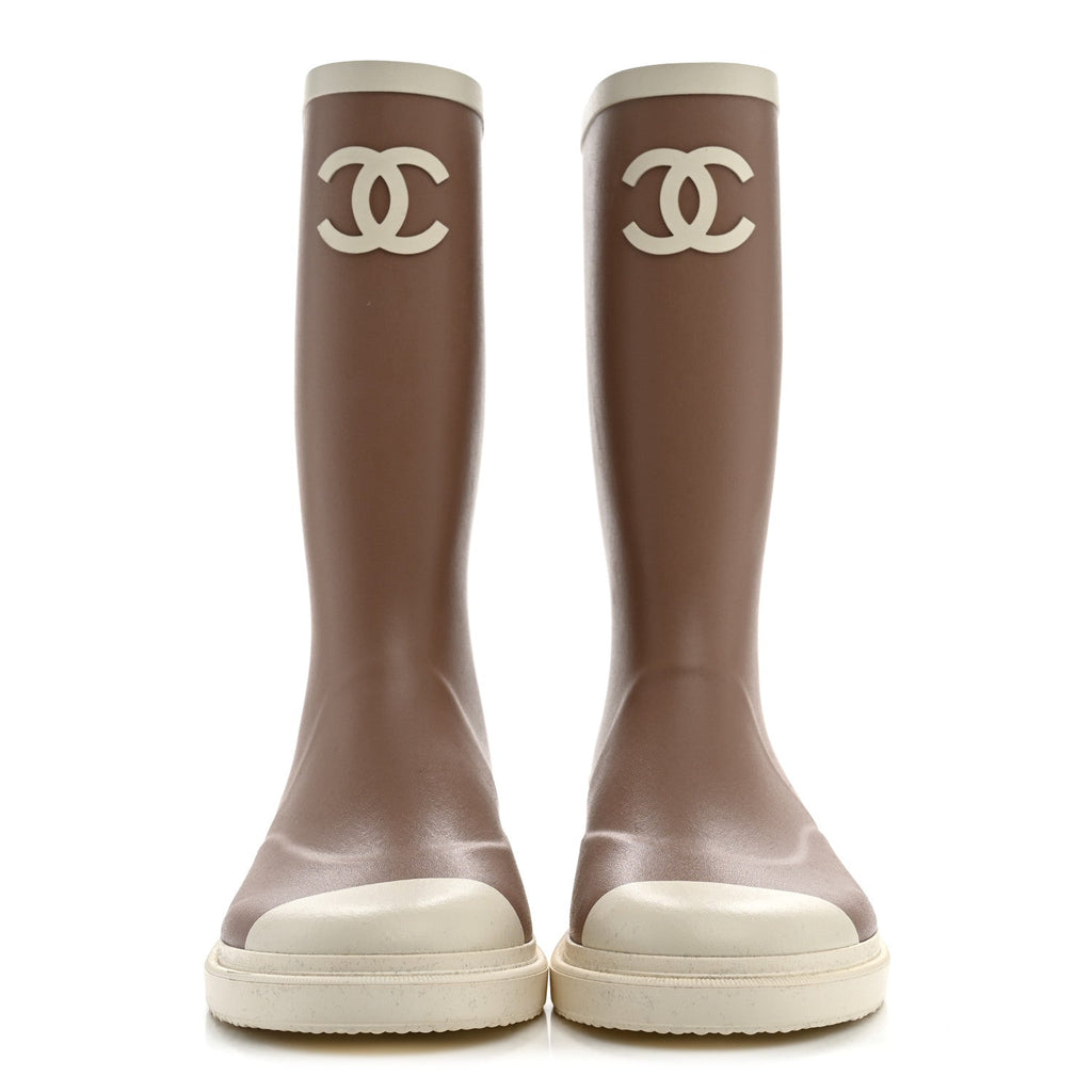 Caoutchouk CC High Boots 39 Beige White