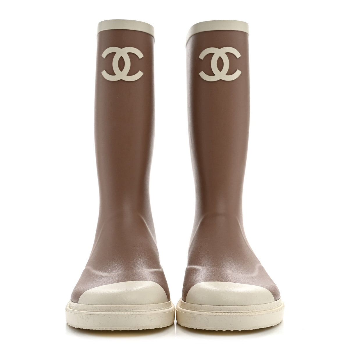 Caoutchouk CC High Boots 39 Beige White