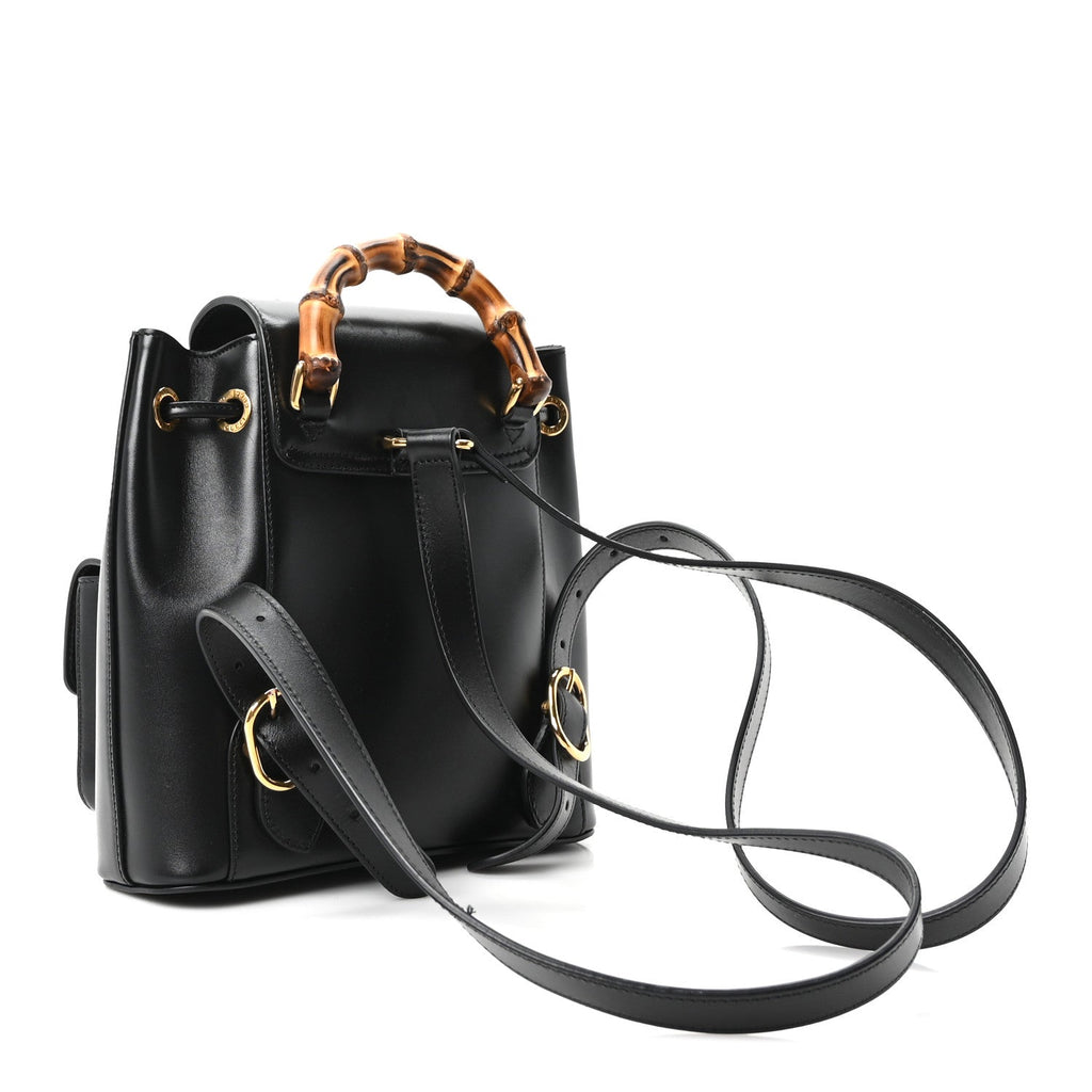 Calfskin Bamboo Backpack Black