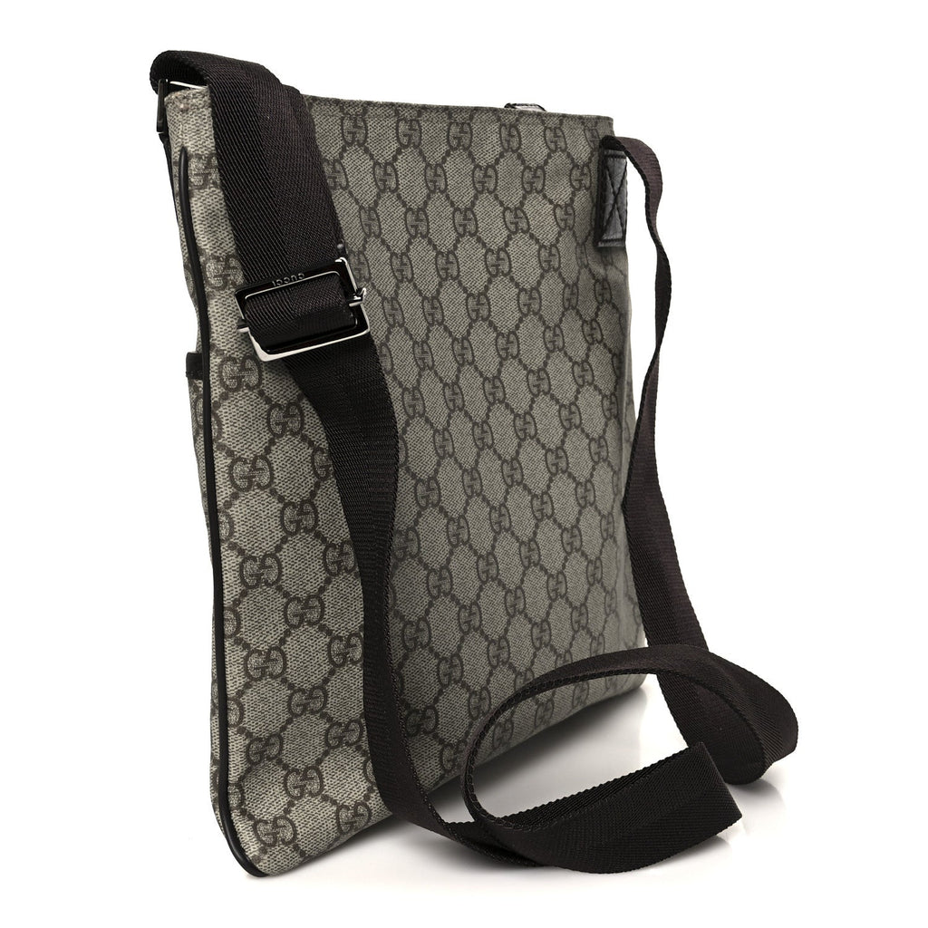 GG Plus Monogram Medium Flat Messenger Bag Dark Brown