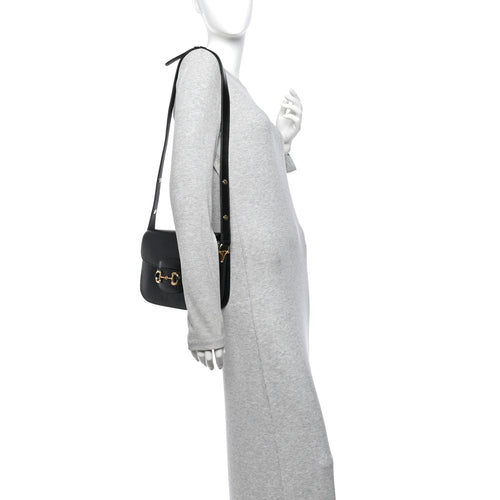 Azalea Calfskin Horsebit 1955 Shoulder Bag Black