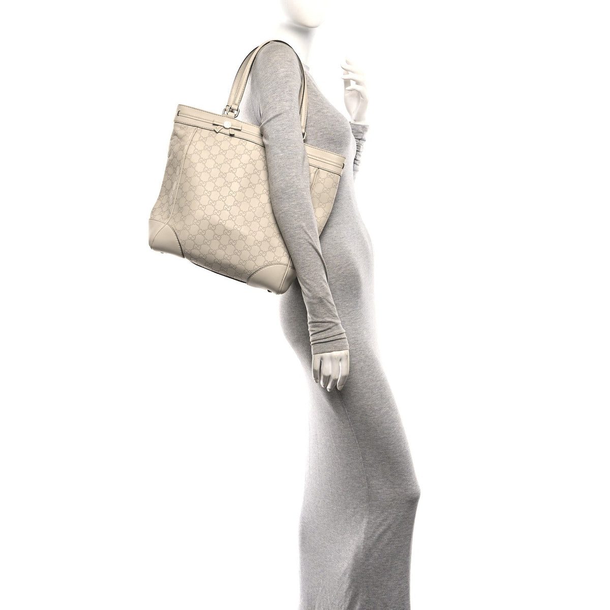 Guccissima Medium Mayfair Tote Off White