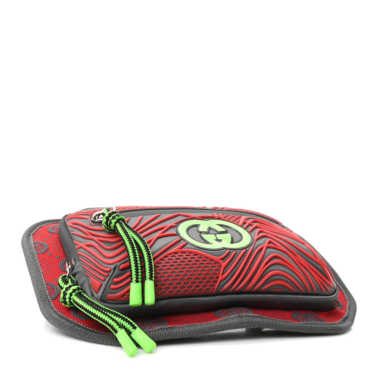 Jersey GG Monogram All Over Sporty Belt Bag Green Grey Multicolor