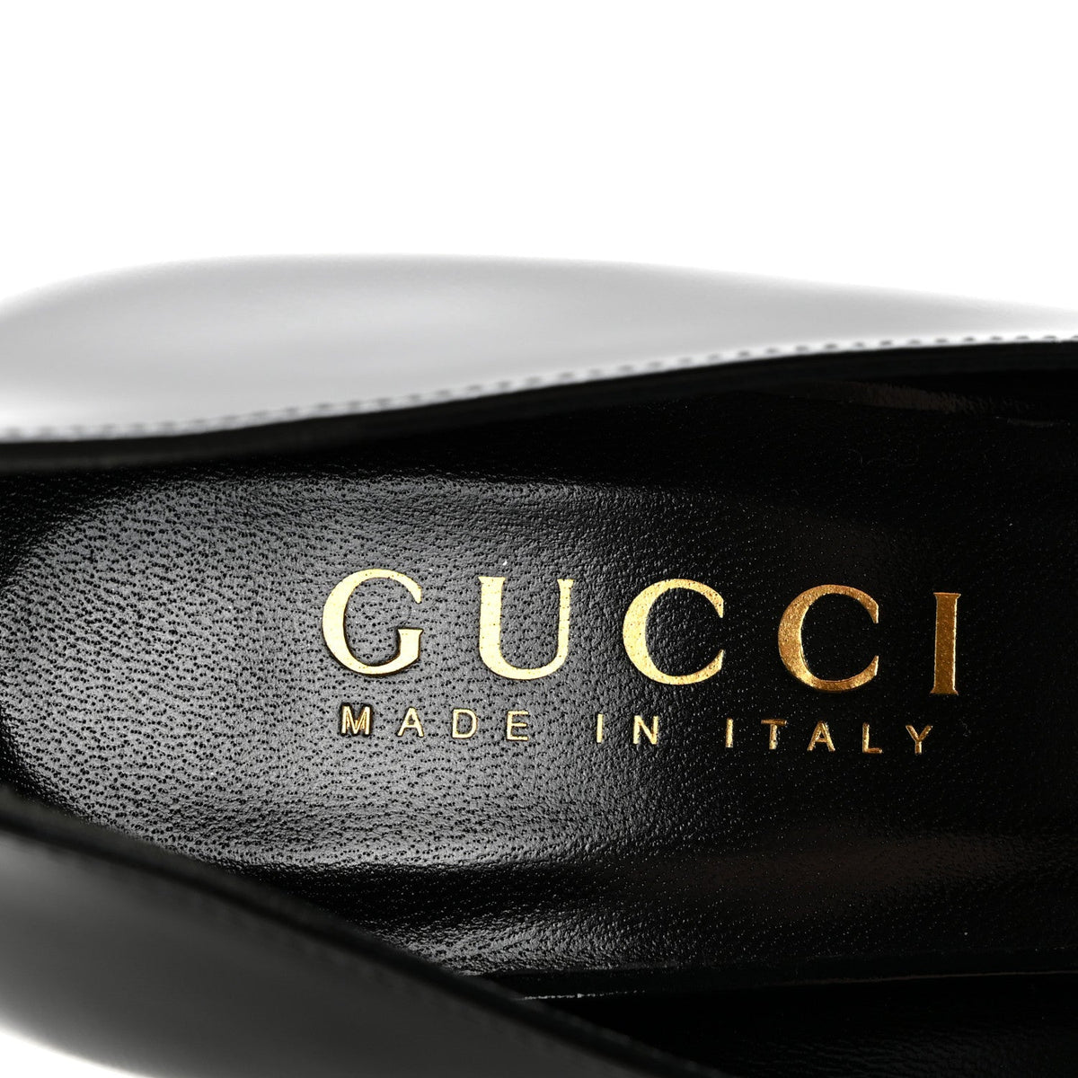 Shiny Calfskin Horsebit Signora 85mm Pumps 39 Black