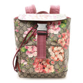 GG Supreme Monogram Blooms Small Single Buckle Backpack Beige Multicolor Dry Rose