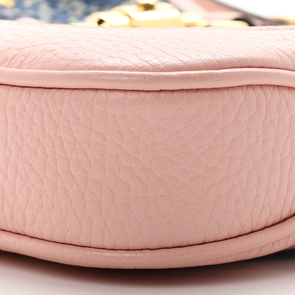 New Denim GG Monogram Calfskin Love Parade Mini Jackie 1961 Hobo Light Pink