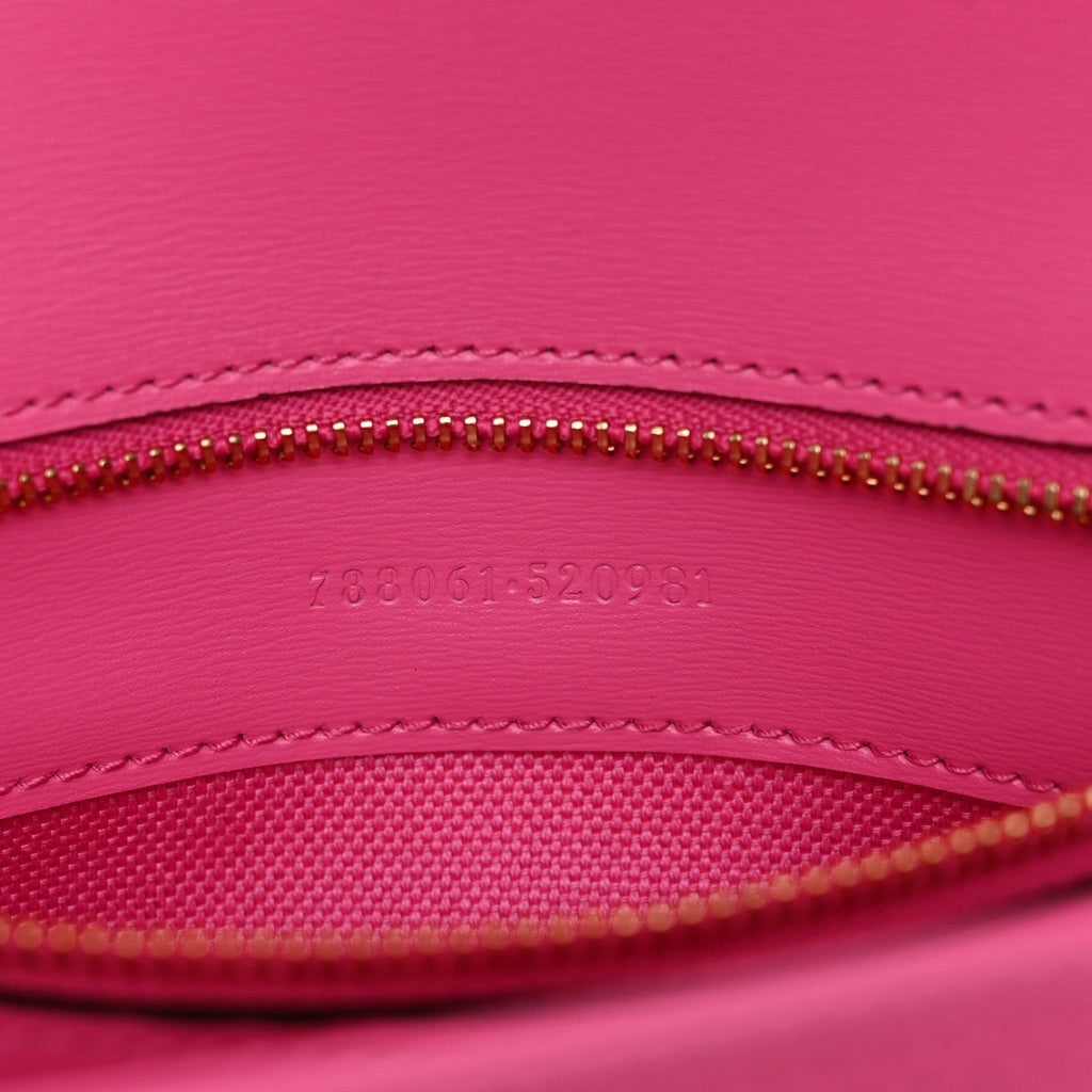 GG Monogram Textured Dollar Calfskin Small Luce Shoulder Bag Pink
