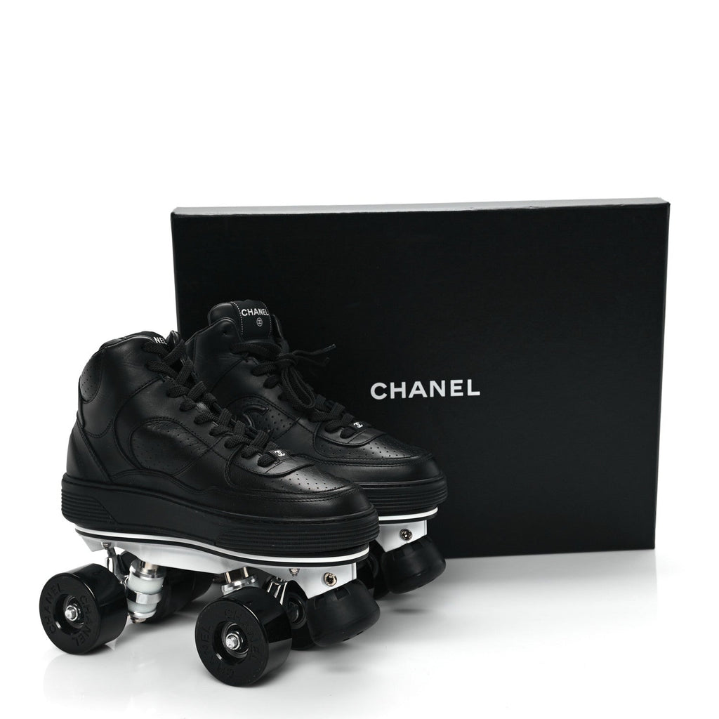 Calfskin Womens Roller Skates 39 White 38 Black