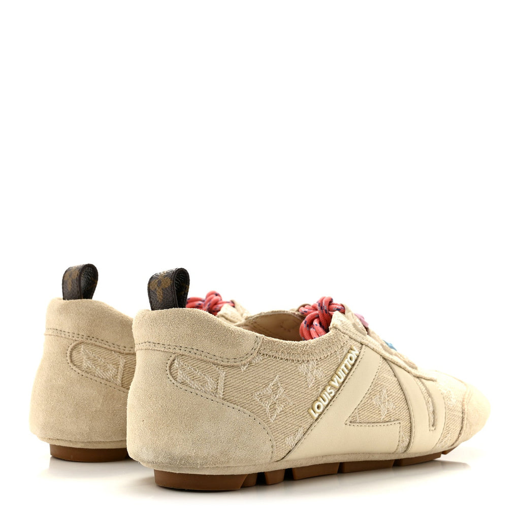 Monogram Denim LV Sneakerina 36 Greige