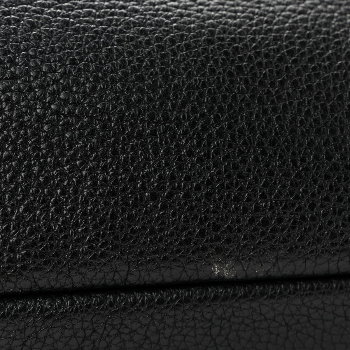 Grained Calfskin Logo Belt Bag Black