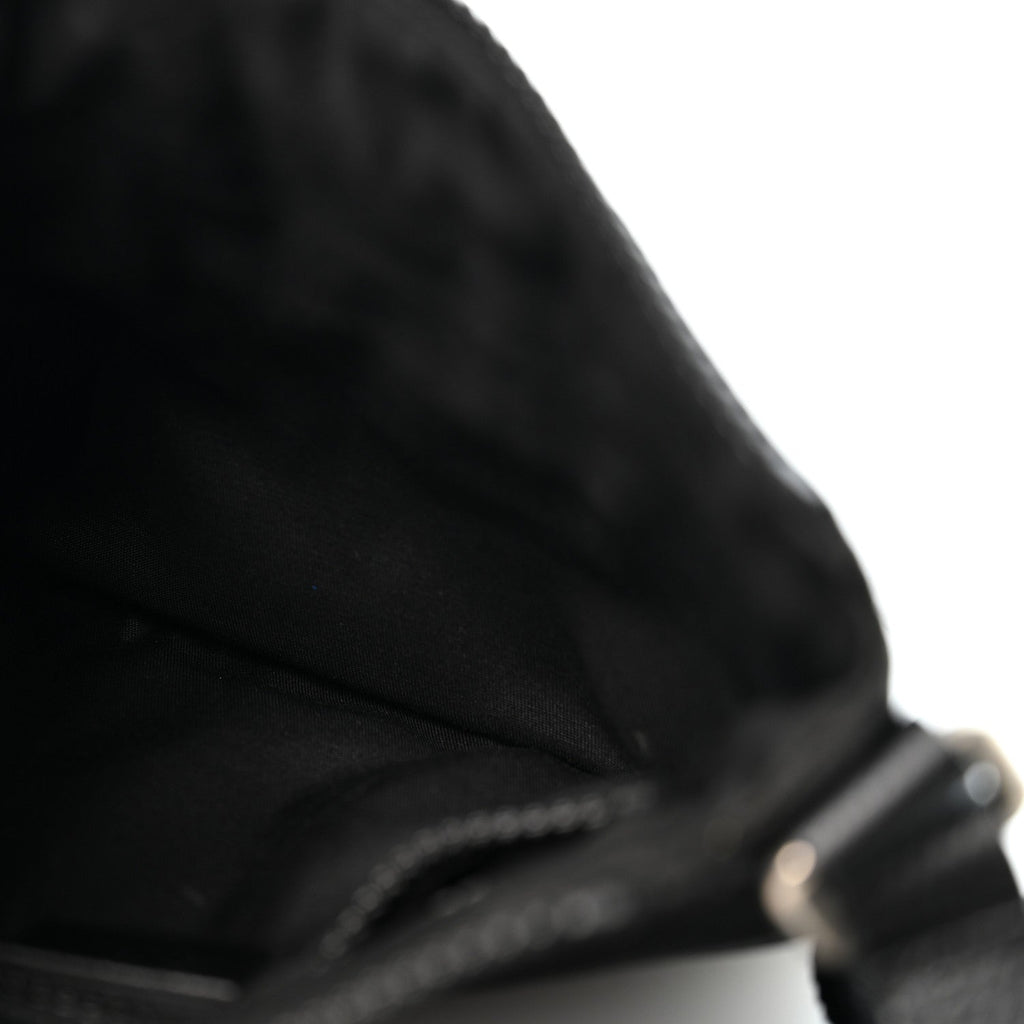 Nylon Monogram Mini Flat Messenger Bag Black