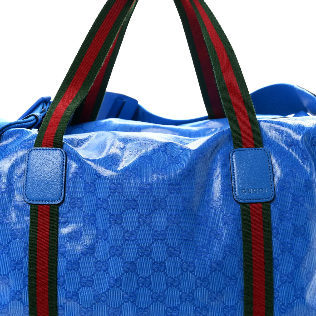 Crystal Monogram Web Medium Duffle Bag Blue