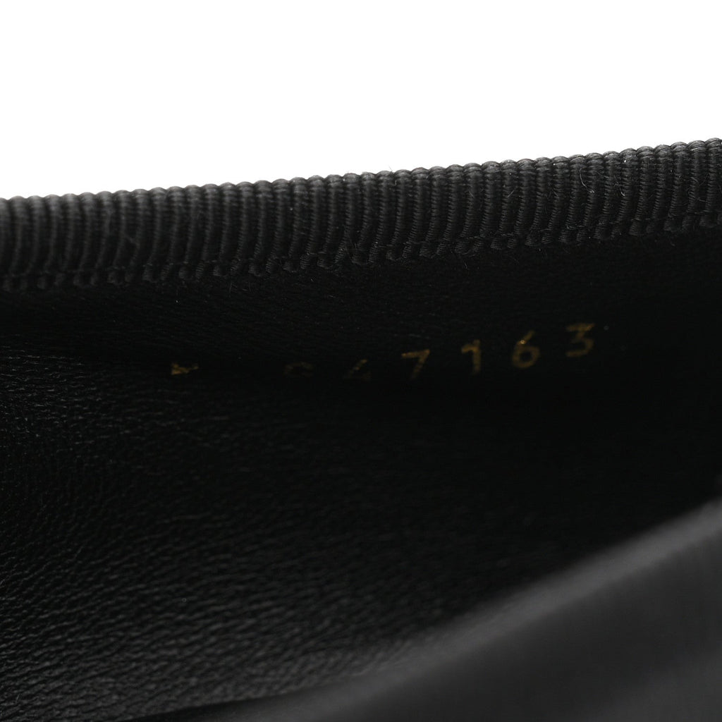 Lambskin Quilted CC Cambon Ballet Flats 38.5 Black White