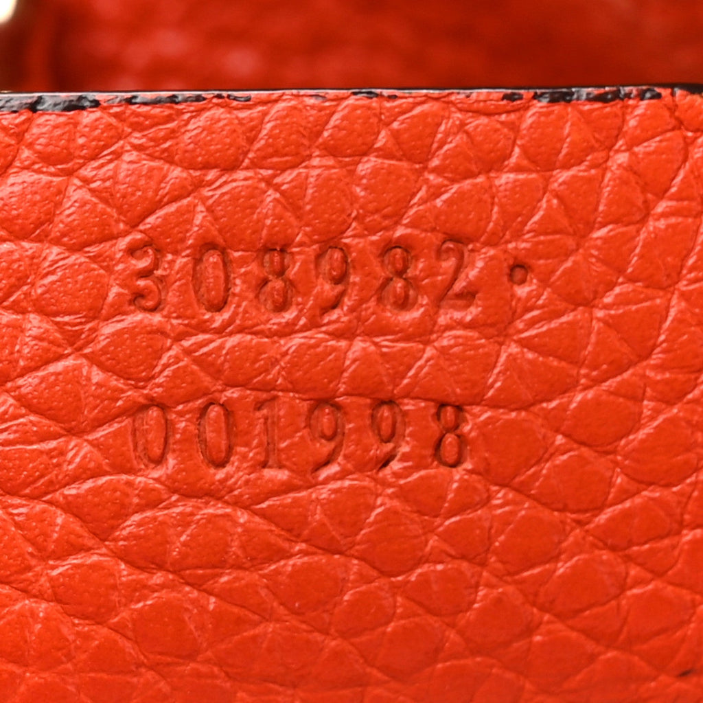 Pebbled Calfskin Medium Soho Chain Shoulder Bag Sun Orange