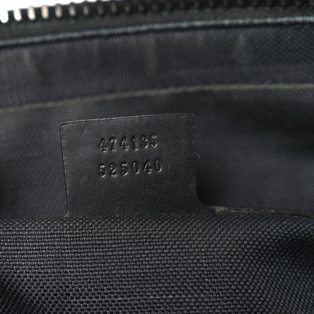 GG Supreme Monogram Appia Calfskin Web Briefcase Black