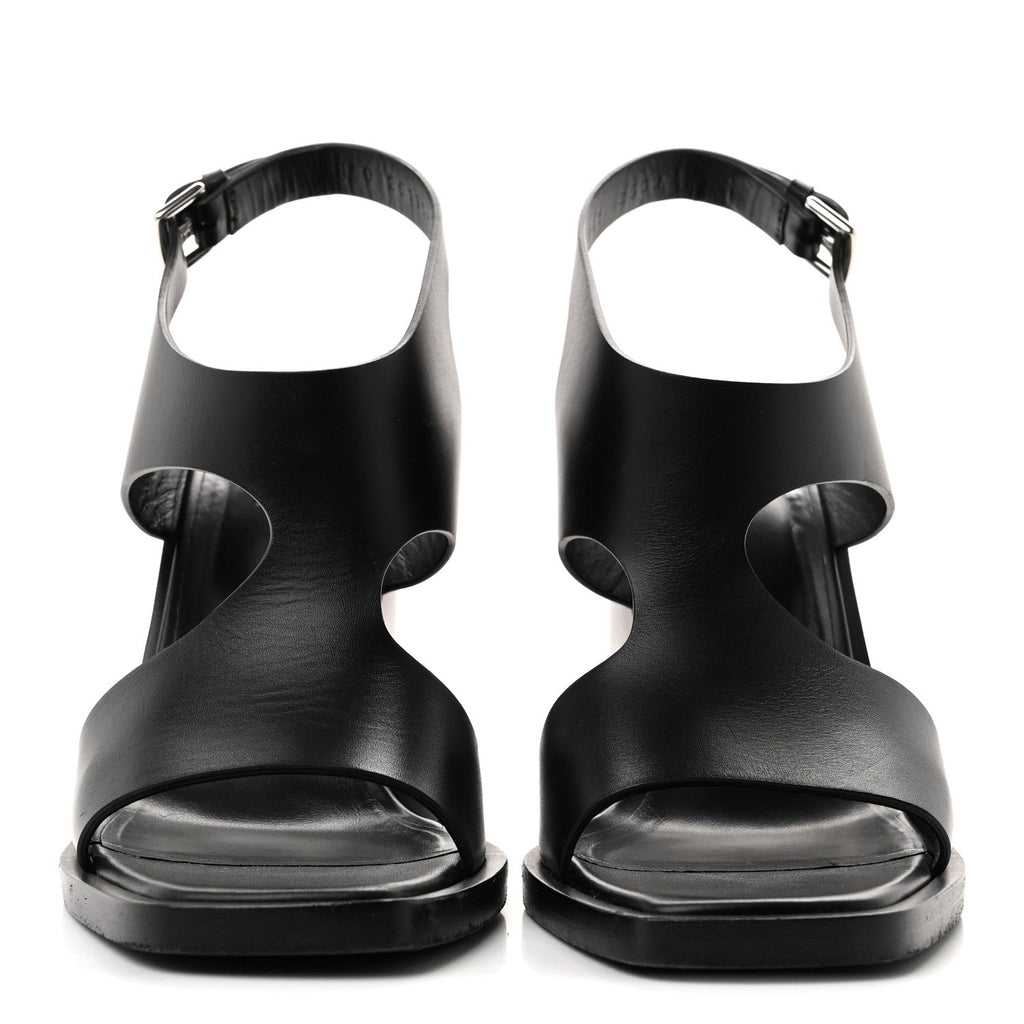 Calfskin Kalya 100 Sandals 39 Black