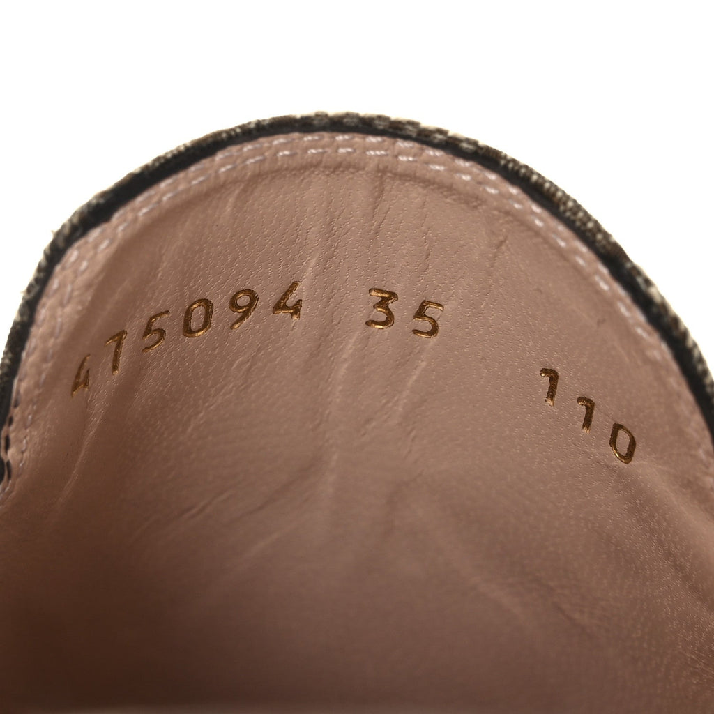 Monogram Jumbo GG Malaga Kid Womens Princetown Slippers 35 Camel Ebony New Acero Beige