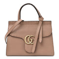 Calfskin Mini Pearly GG Marmont Top Handle Bag Porcelain Rose