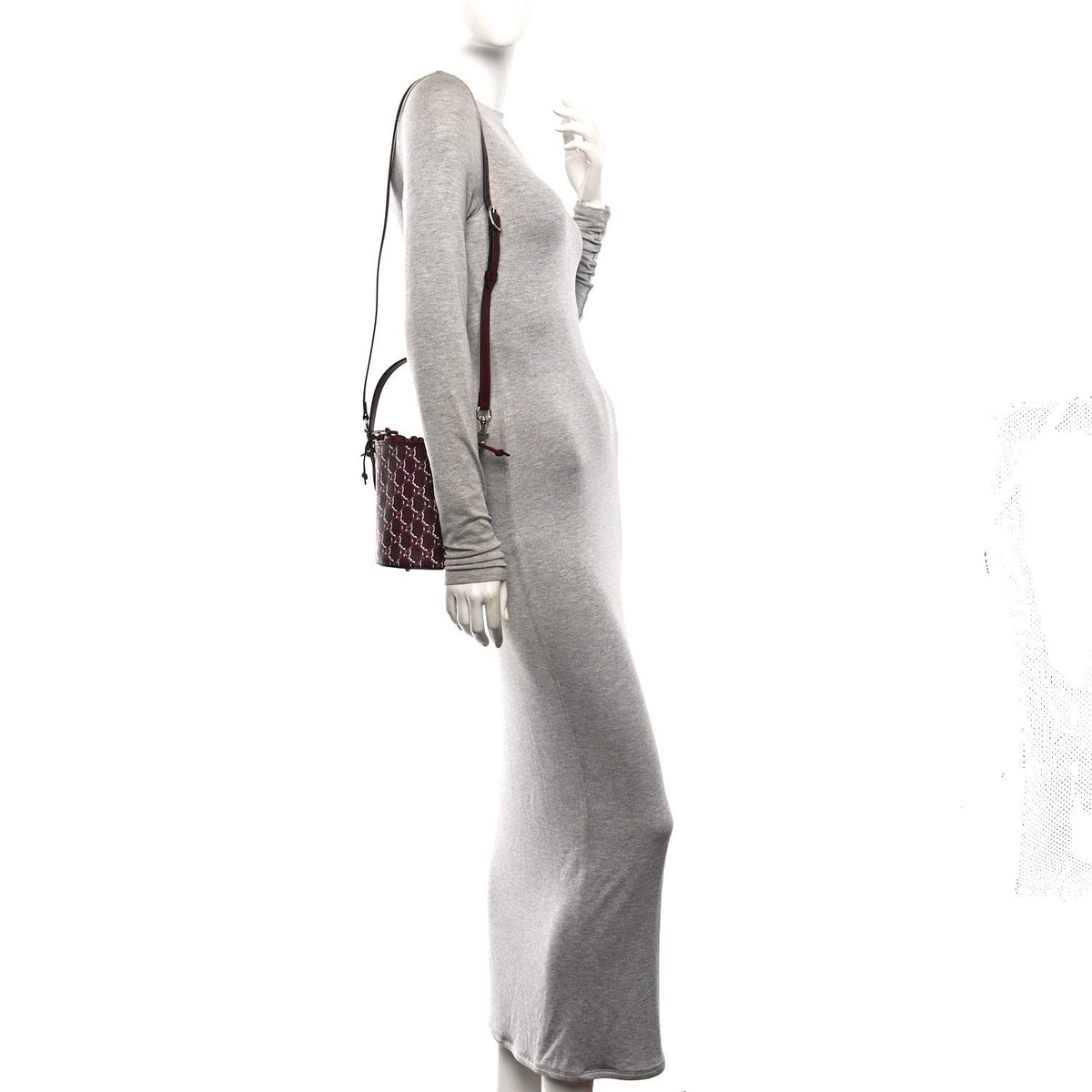 GG Shadow Monogram Mini Bucket Bag Rosso Ancora Red