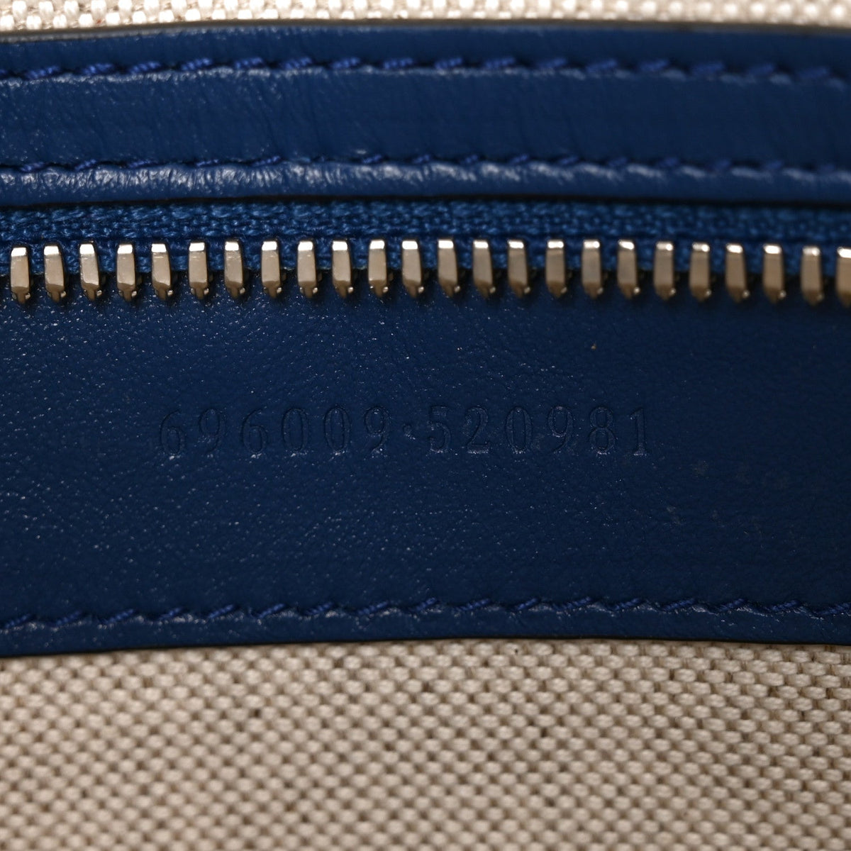 Calfskin GG Tennis Embossed Medium Wristlet Messenger Bag Intense Metal Blue