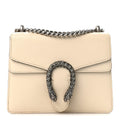 Textured Calfskin Crystal Mini Dionysus Shoulder Bag Mystic White
