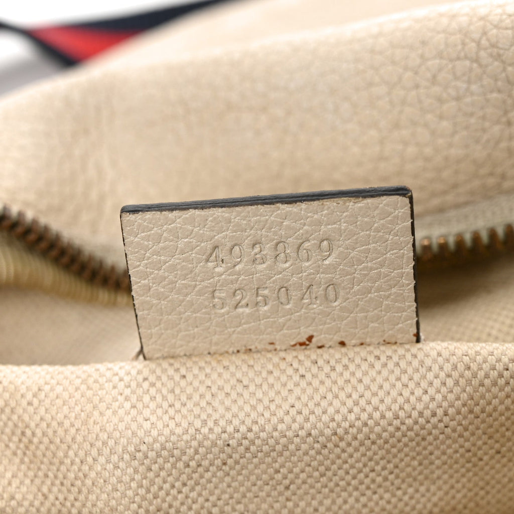Grained Calfskin Logo Belt Bag White