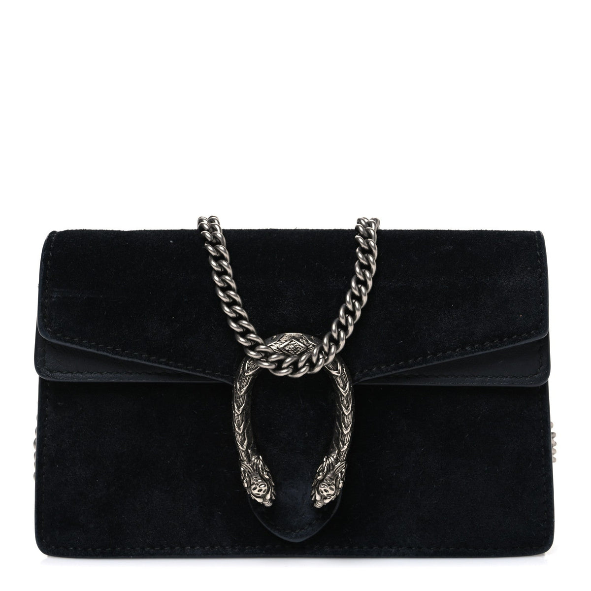Suede Super Mini Dionysus Shoulder Bag Black