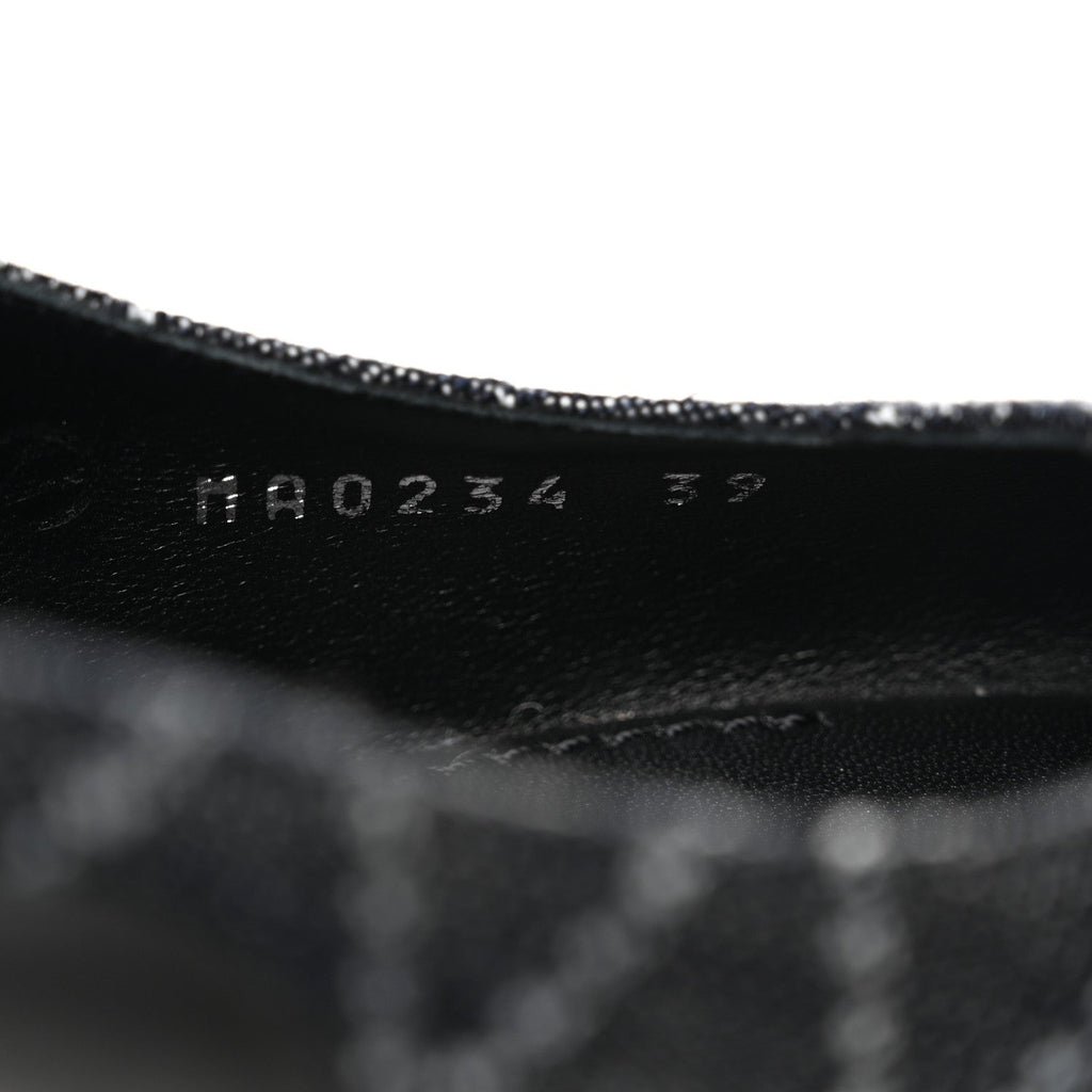 Denim Patent Archlight Low Heel Slingback Pumps 39 Black