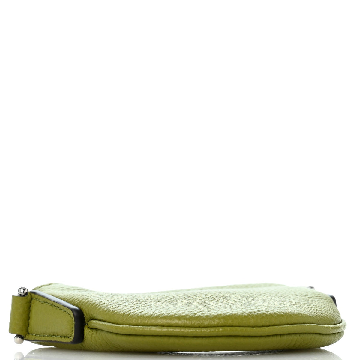 Pebbled Calfskin Mini B Shoulder Bag Olive Green