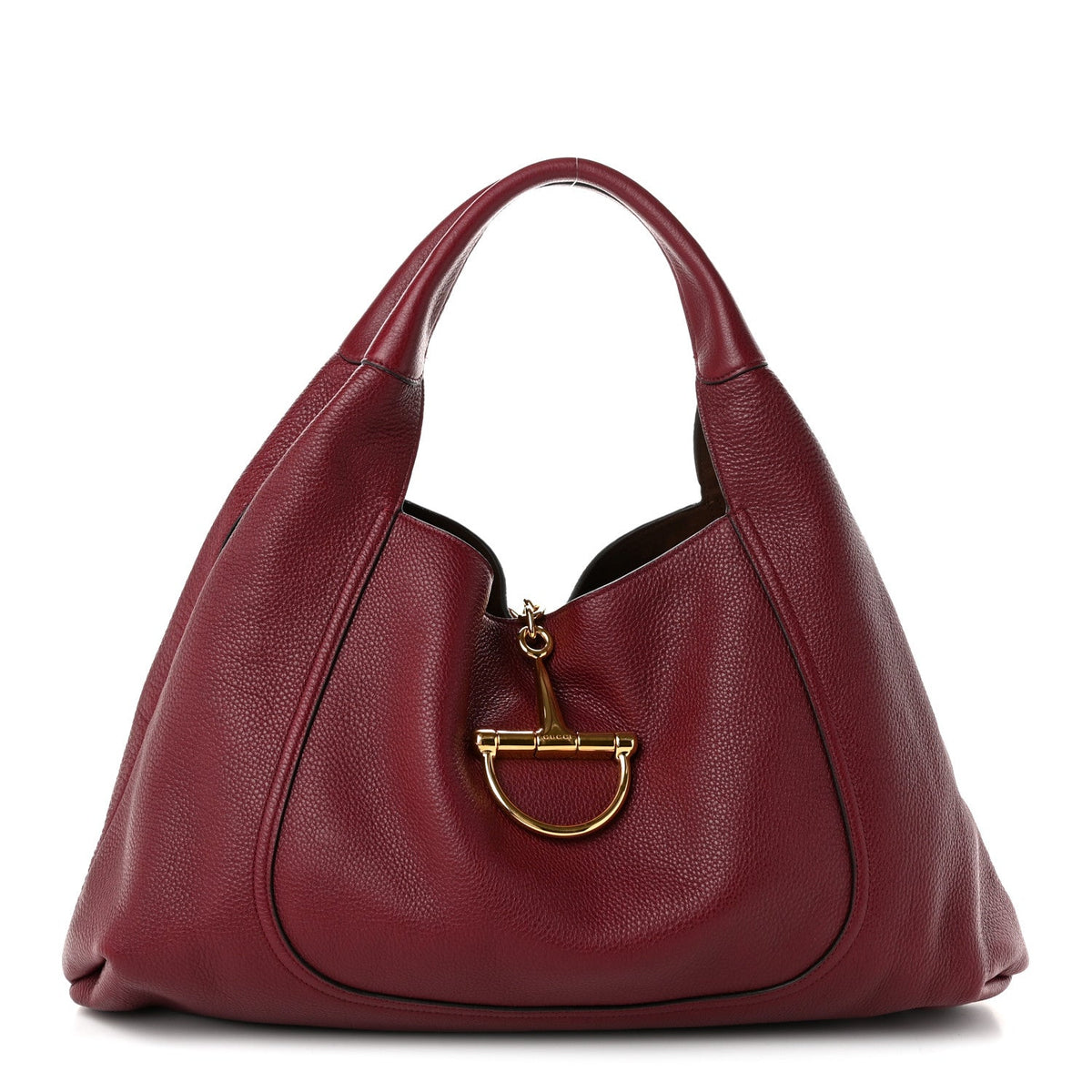 Grained Calfskin Softbit Maxi Shoulder Bag Rosso Ancora Red