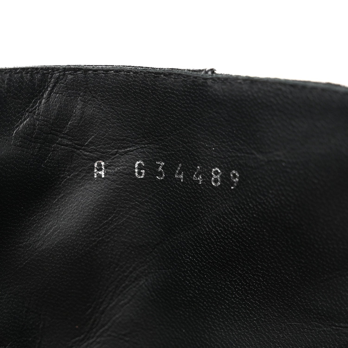 Crackled Calfskin Chain CC Short Boots 38 Black