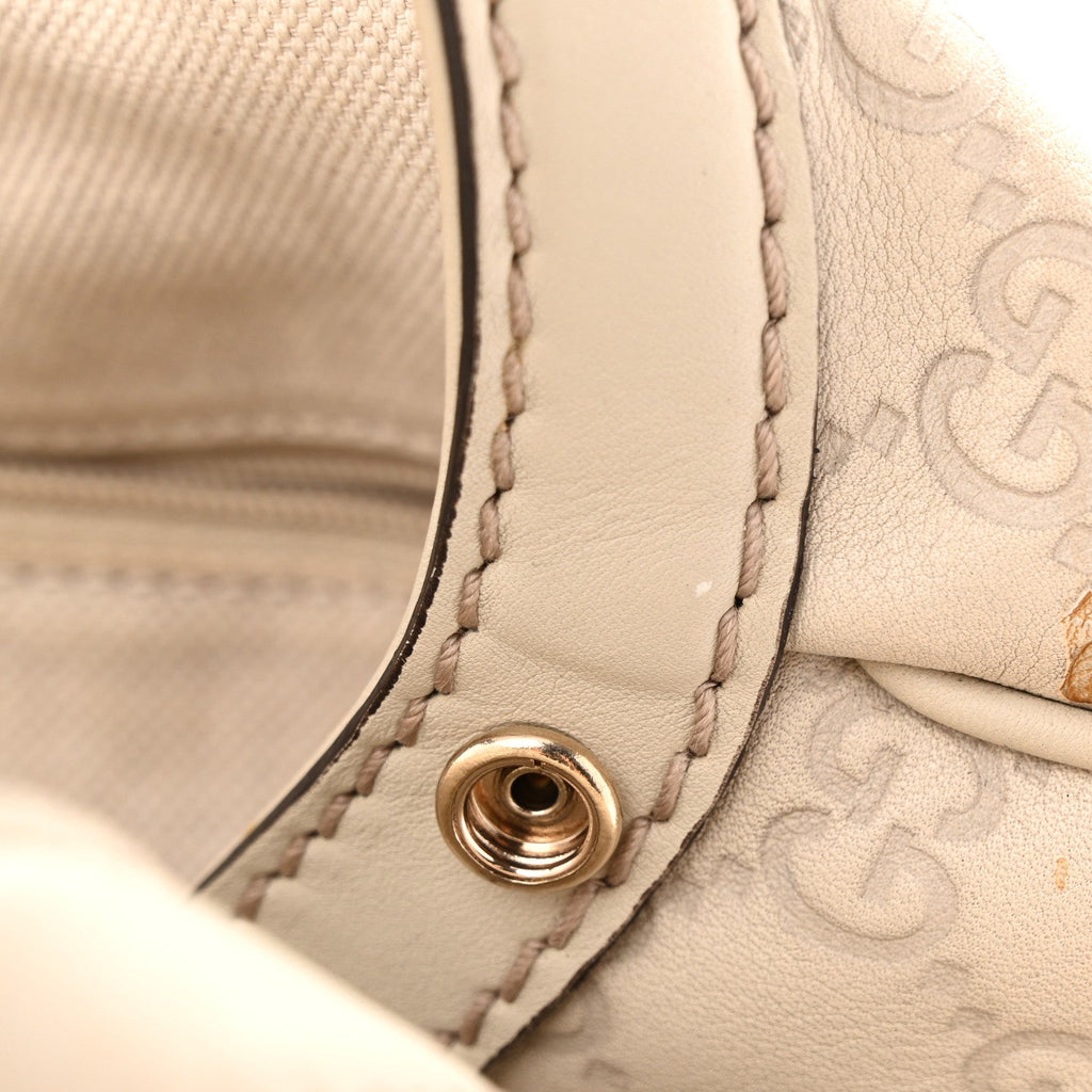 Guccissima Medium Sukey Tote Mystic White