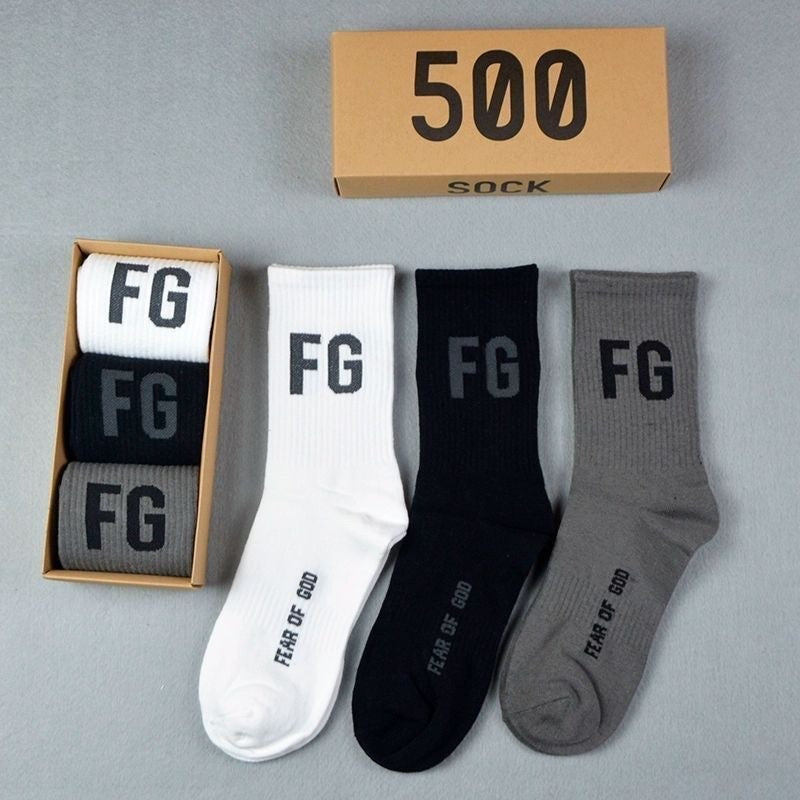 Men socks cotton knee socks