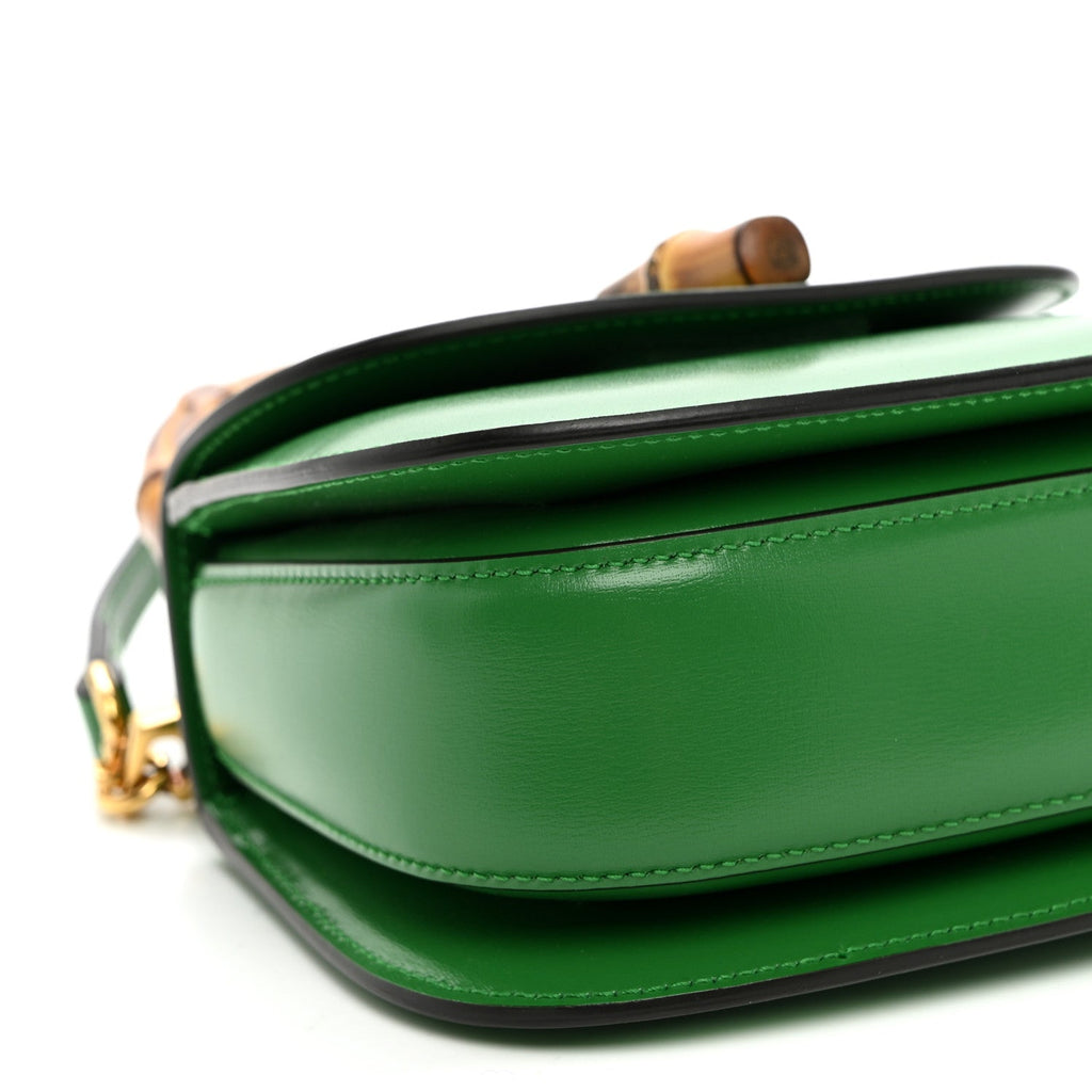 Boarded Dyana Lux Calfskin Web Mini Bamboo 1947 Top Handle Bag Spring Green