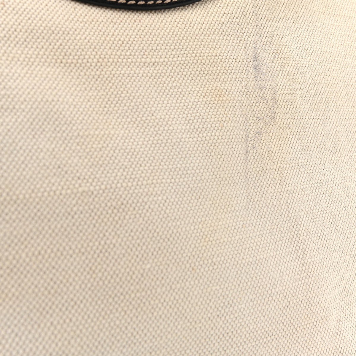 Calfskin Canvas Tote Black White