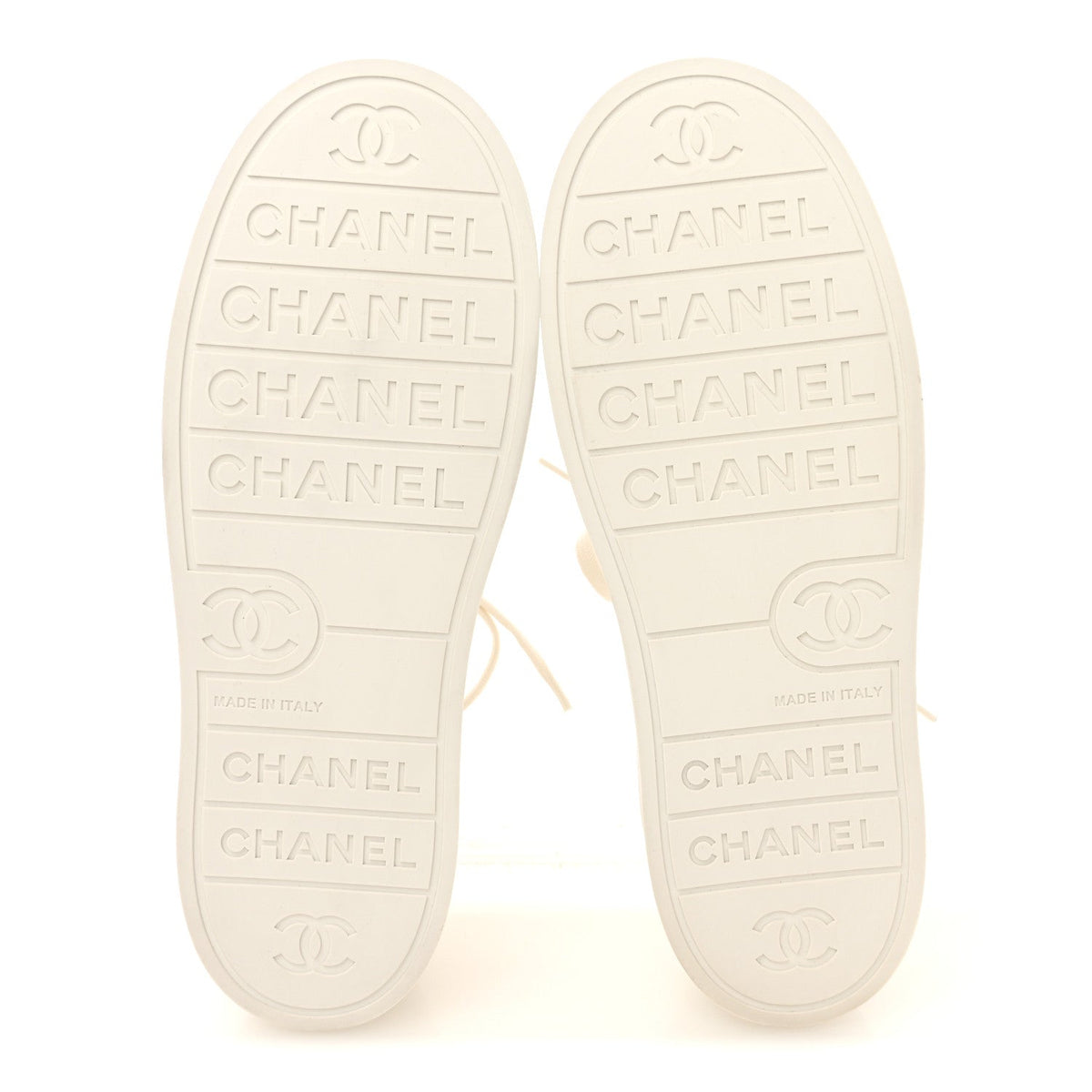 Lambskin Printed Logo Sneakers 40.5 White